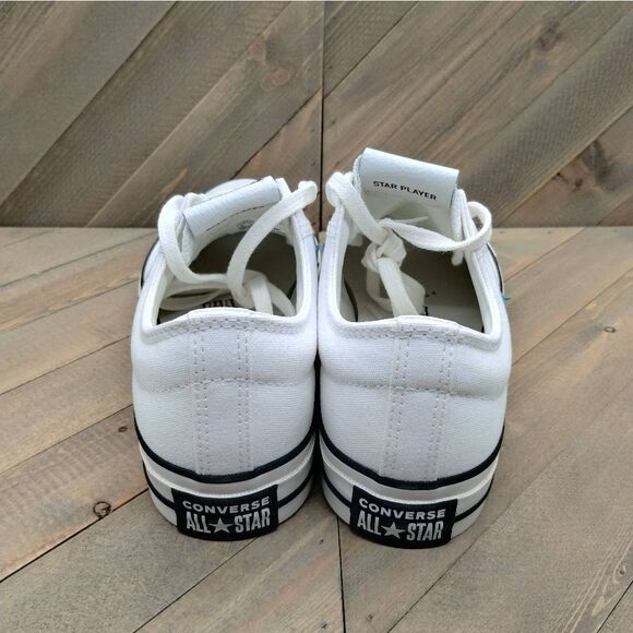 Converse Star Player 76 White Ocean Drip Blue‎ Casual Sneakers Womens Size 9.5 - Picture 4 of 9